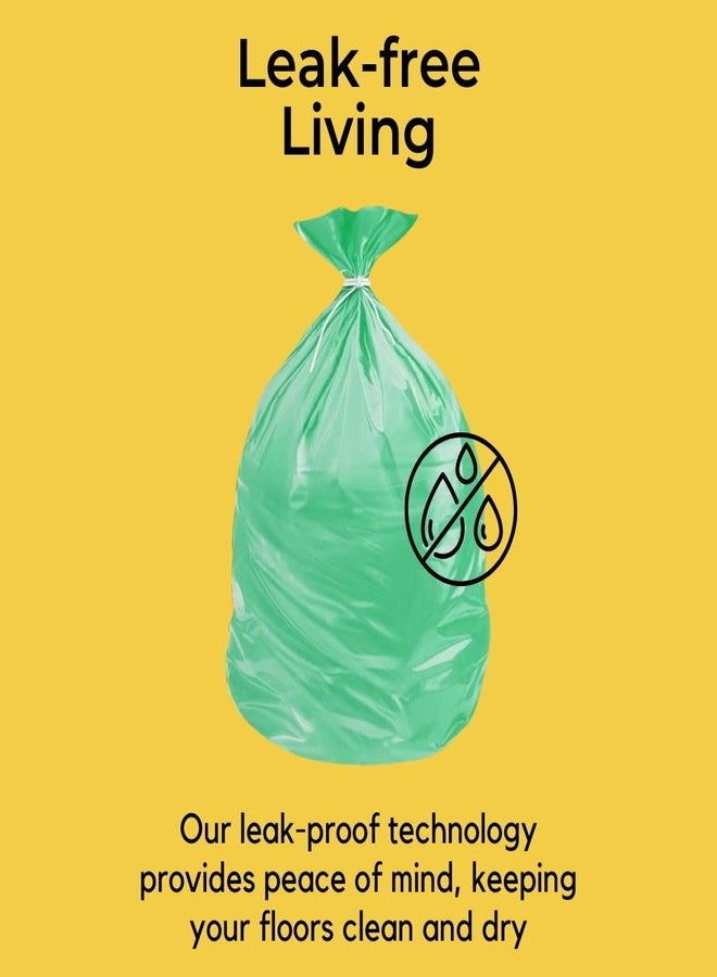 Umanac Garbage Bags - 30N | Medium (19x21) | Green Trash Bags | 100% Recyclable | Heavy Duty Dustbin Bags | Leak-Proof | Odour Control | Detachable Drawstring | Pack of 4 - Image 5